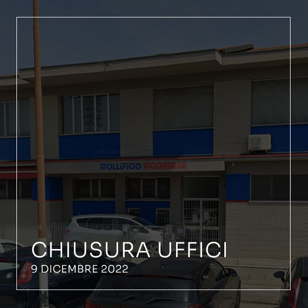 9 DICEMBRE - CHIUSURA UFFICI