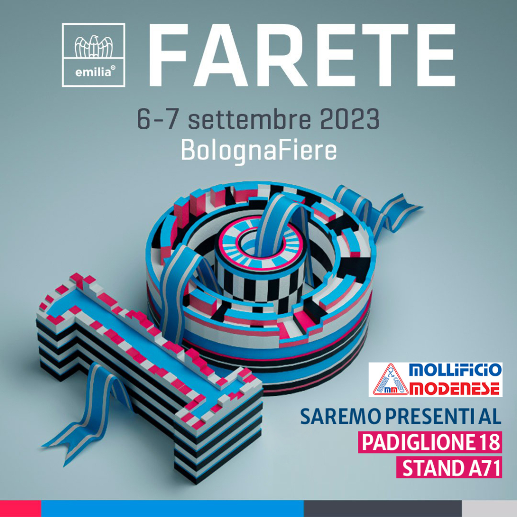 We will be present at the Farete 2023 fair, on 6/7 September in Bologna.